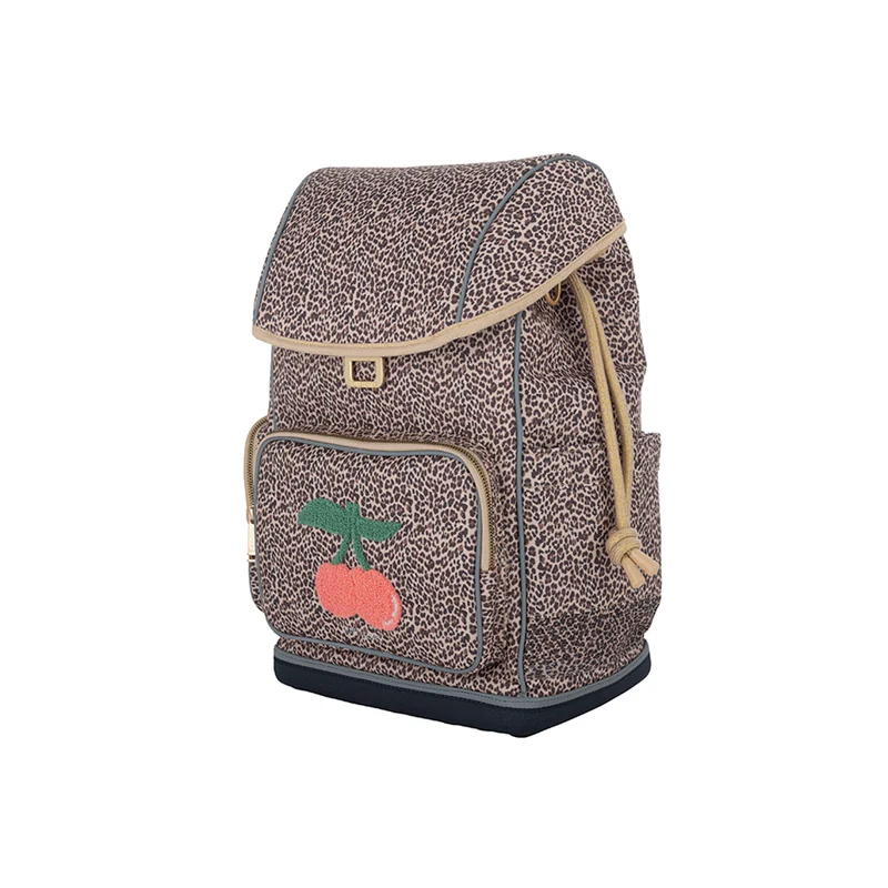 Jeune Premier Ergonomisk ryggsäck, Leopard Cherry - För barn mellan 6 och 10 år
