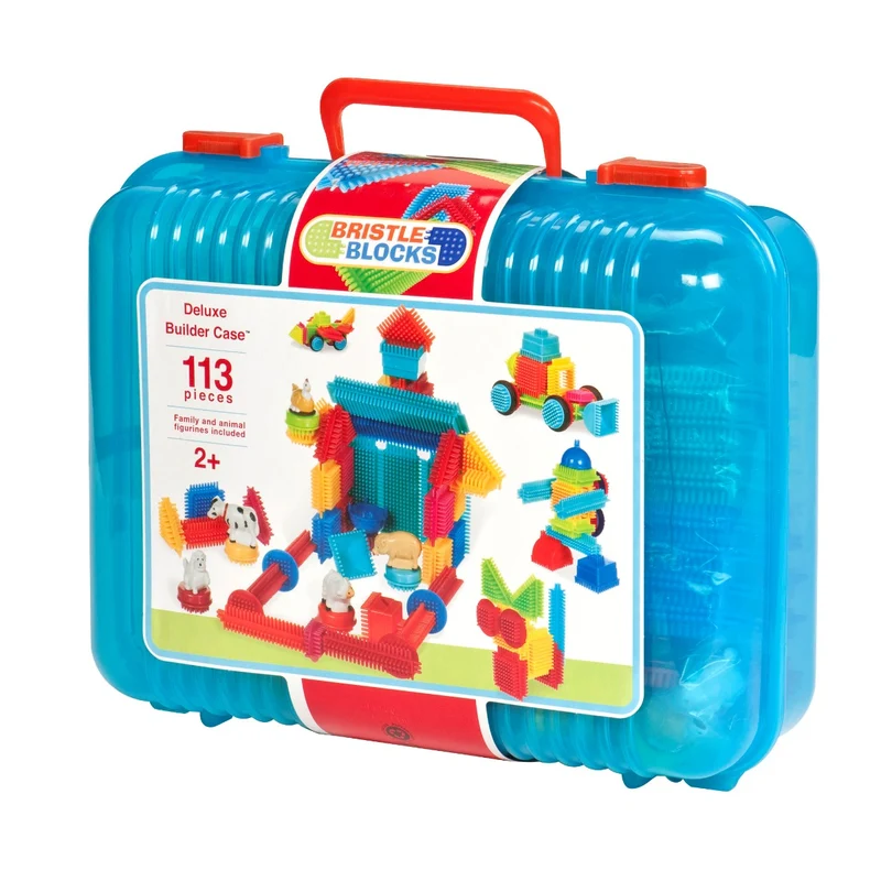 Bristle Blocks byggklossar, 113 st i koffert