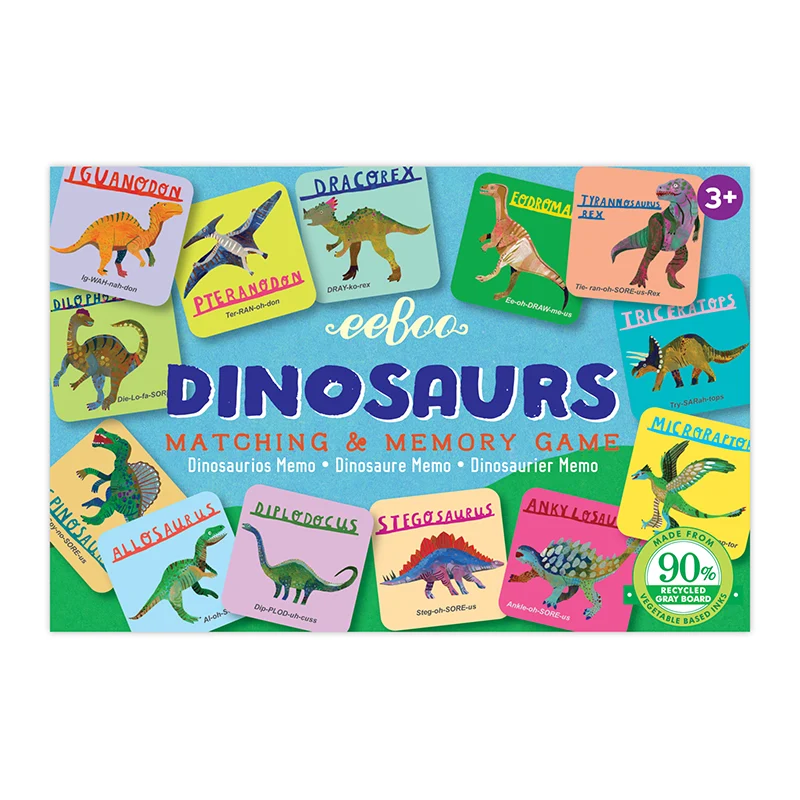 Eeboo minnesspel, djur - Dinosaur