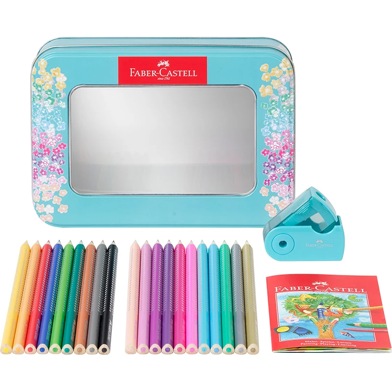 Faber-Castell Sparkle, 20 färgpennor i ask + vässare