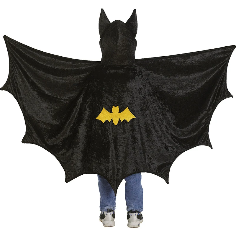 Great Pretenders utklädningskläder, Bat cape med huva – storlek 5-6 år