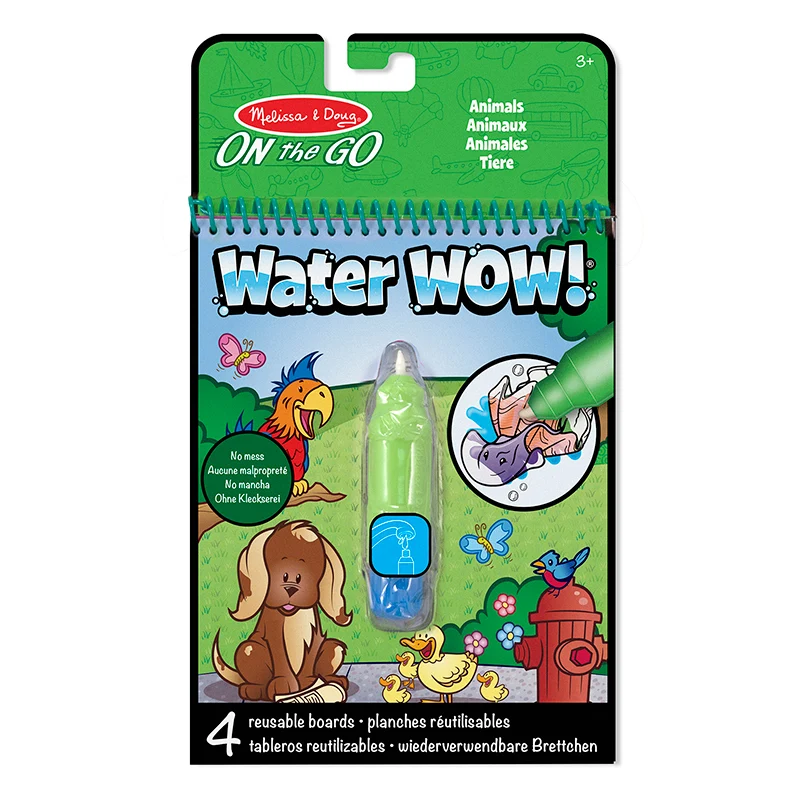 Water-wow, måla med vatten, återanvändbara motiv - djur