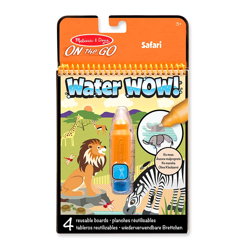Water-wow, måla med vatten, återanvändbara motiv - safari