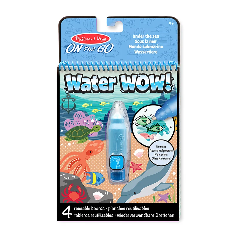 Water-wow, måla med vatten, återanvändbara motiv - under havet