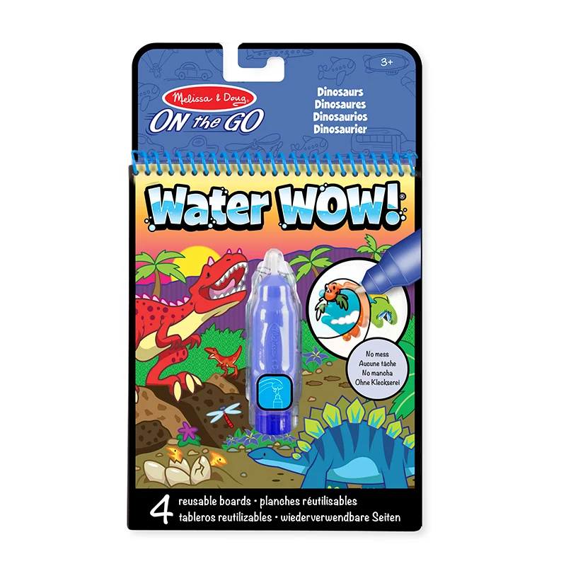 Water-wow, måla med vatten, återanvändbara motiv - dinosaurier