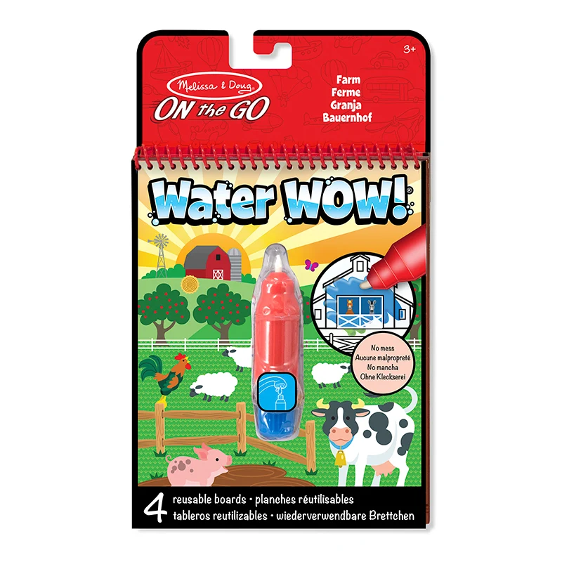 Water-wow, måla med vatten, återanvändbara motiv - bondgård