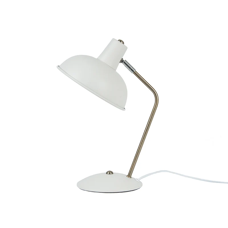 Leitmotiv Hood bordslampa i metall, Iron matt white