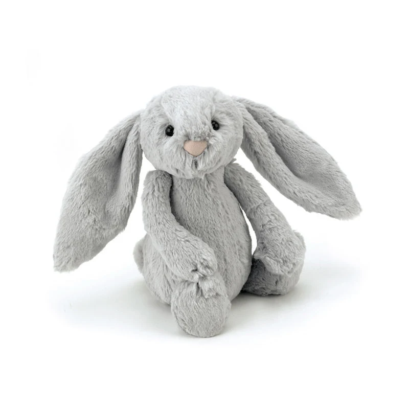Jellycat bamse, Bashful grå kanin - 31 cm