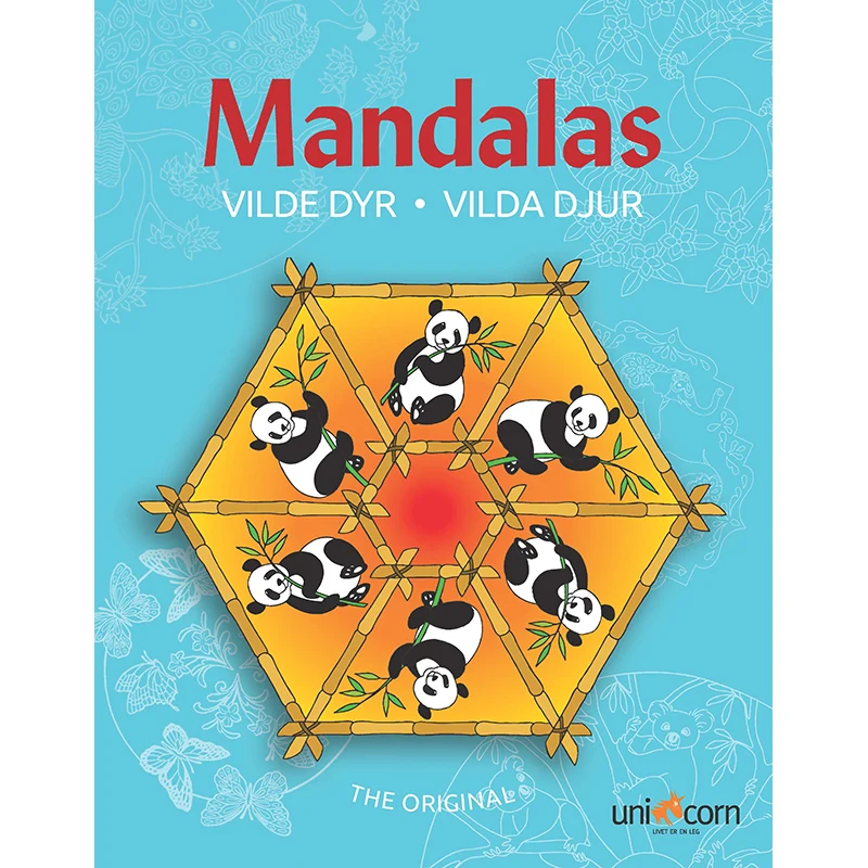 Mandalas målarbok, vilda djur