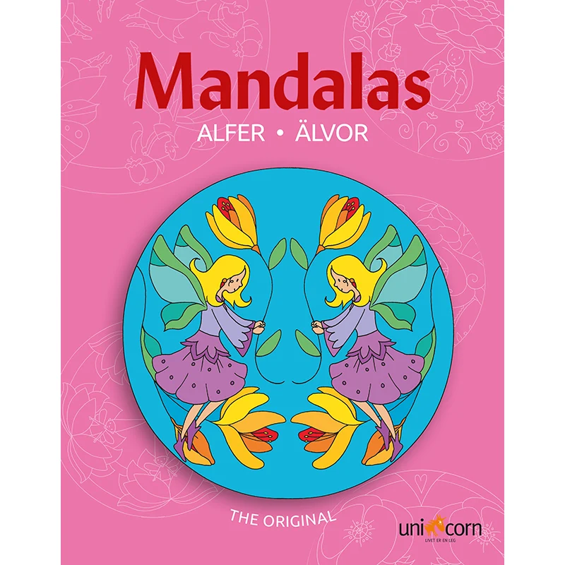 Mandalas målarbok, sagolika älvor – Från 4 år