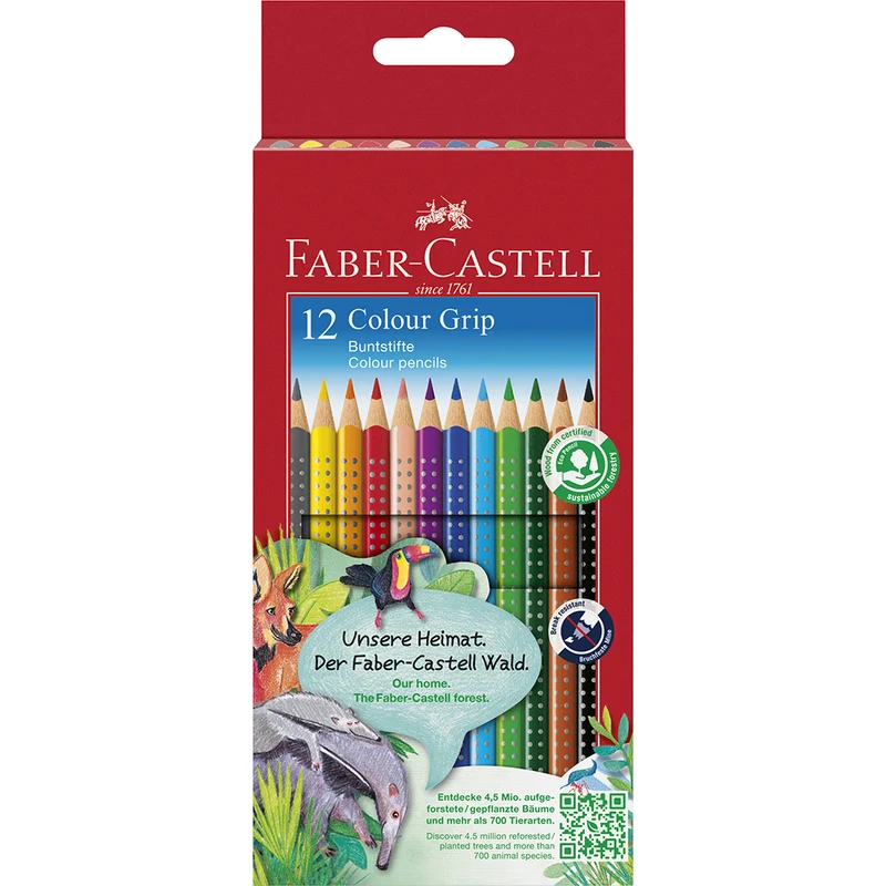 Faber-Castell, 12 st Grip Akvarell färgpennor