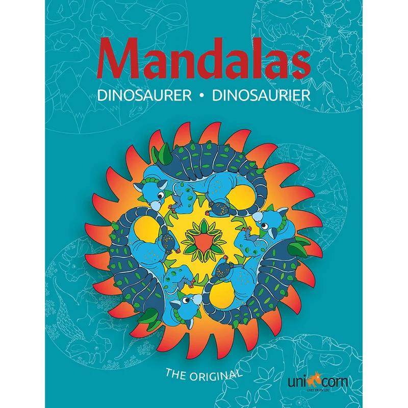 Mandalas målarbok, dinosaurier - från 6 år