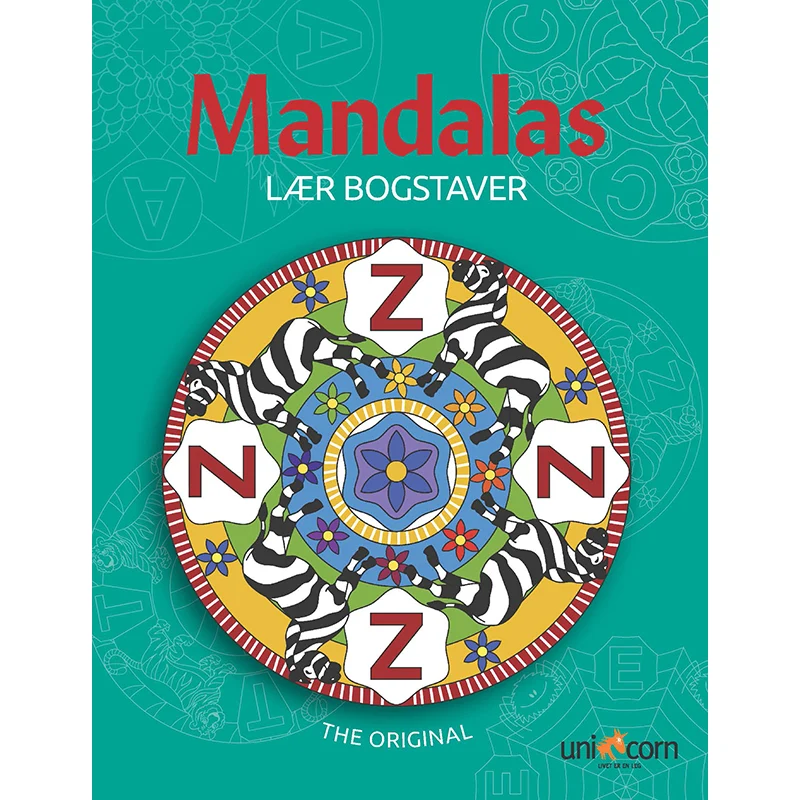 Mandalas målarbok, Lär dig bokstäver med Mandalas - från 4 år