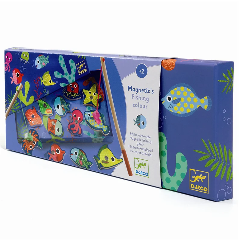 Djeco fiskespel med magneter, fisk och skaldjur