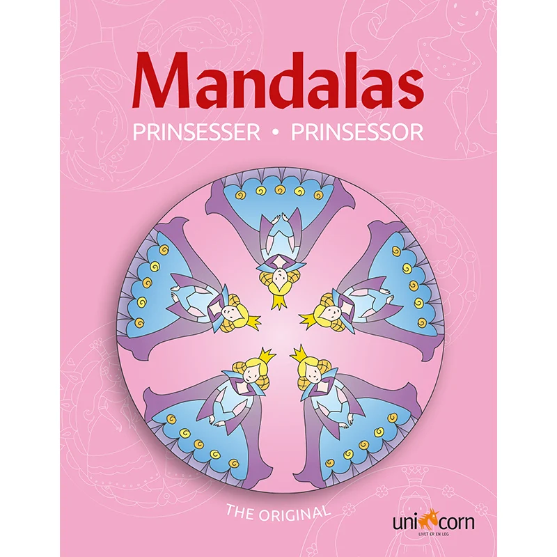 Mandalas målarbok, prinsessor - från 4 år
