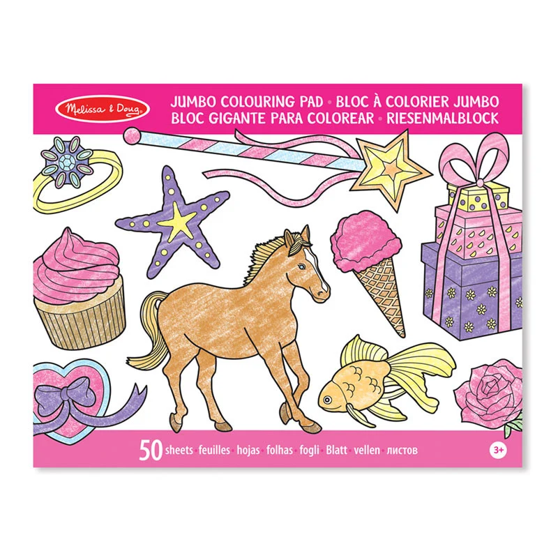 Jumbo målarbok med djur och prinsessor
