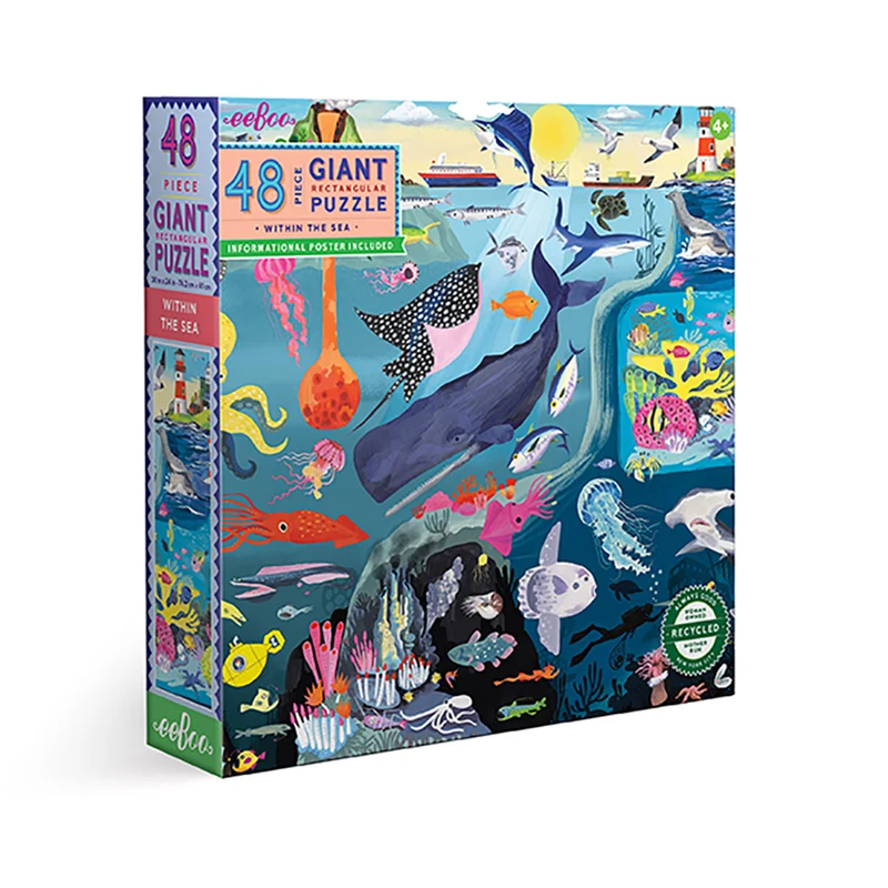 Eeboo Jumbo pussel, Havet - 48 bitar