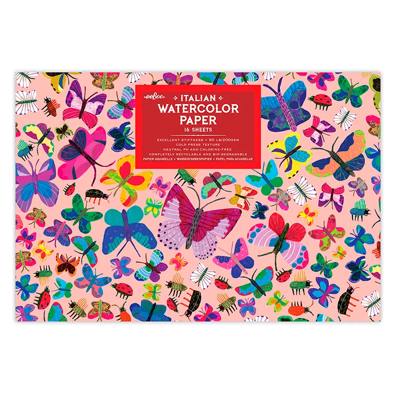 Eeboo akvarellpapper, Fjärilar