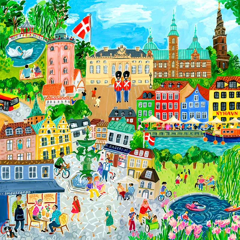 Eeboo pussel, Köpenhamn – 1000 bitar
