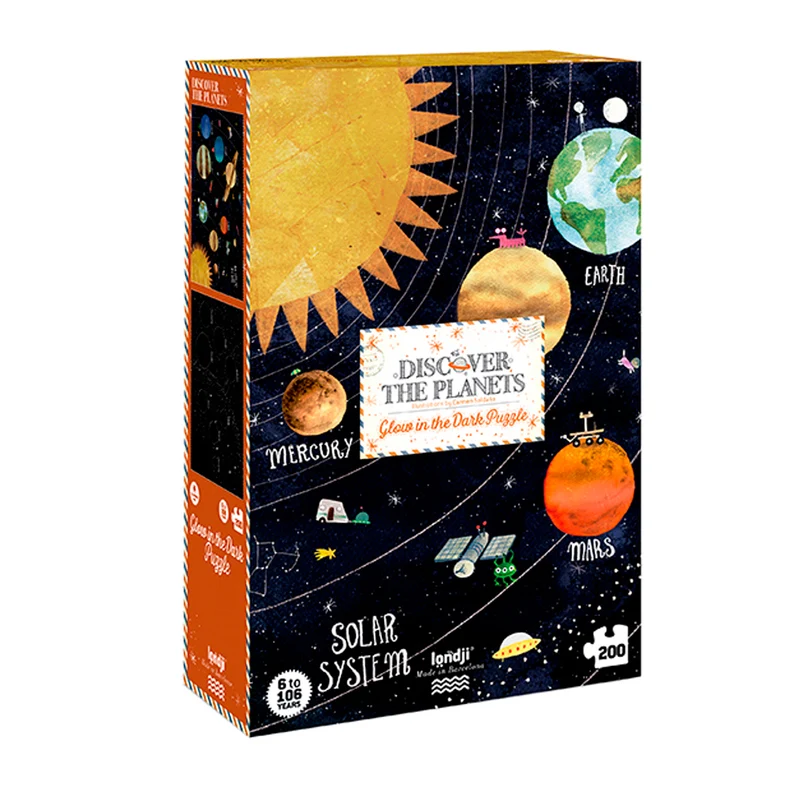 Londji pussel, Discover the planets, Glow in the dark - 200 bitar