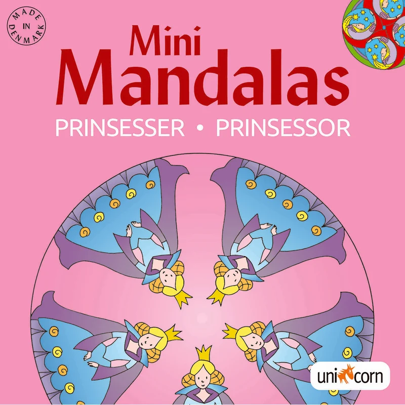 Mandalas målarbok mini, prinsessor