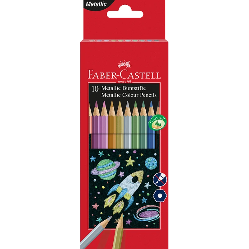 Faber-Castell, Färgpennor metallic - 10 st.
