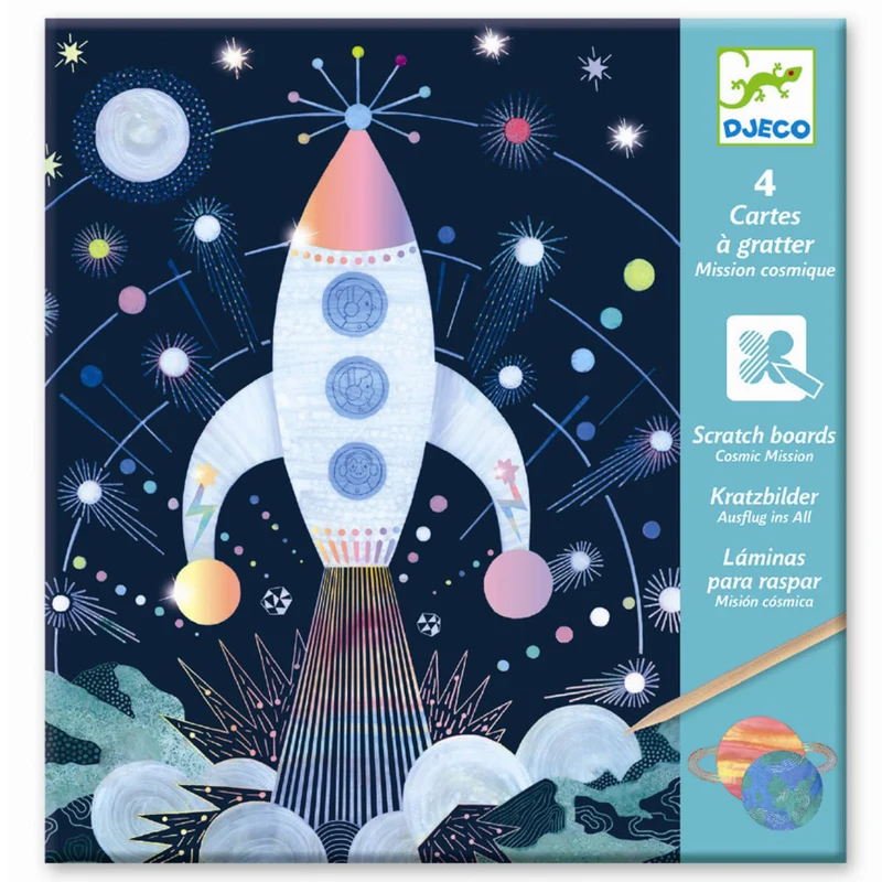 Djeco scratch-kort, Rymden