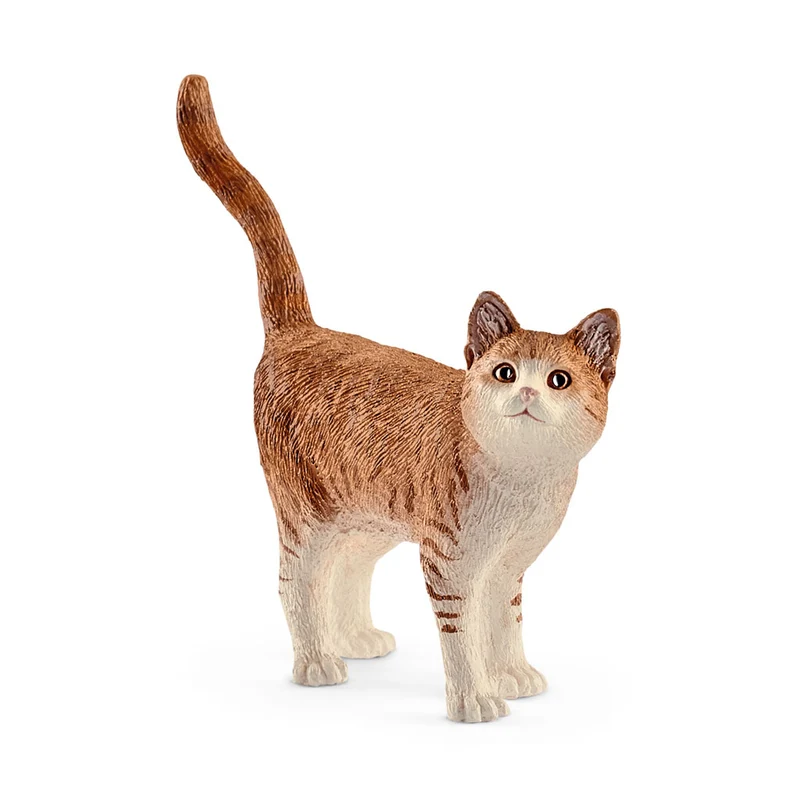 Schleich katt, stående - röd