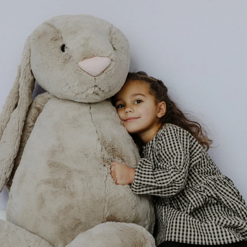 Jellycat mjukdjur, Bashful beige kanin, Riktigt stor kanin – 108 cm