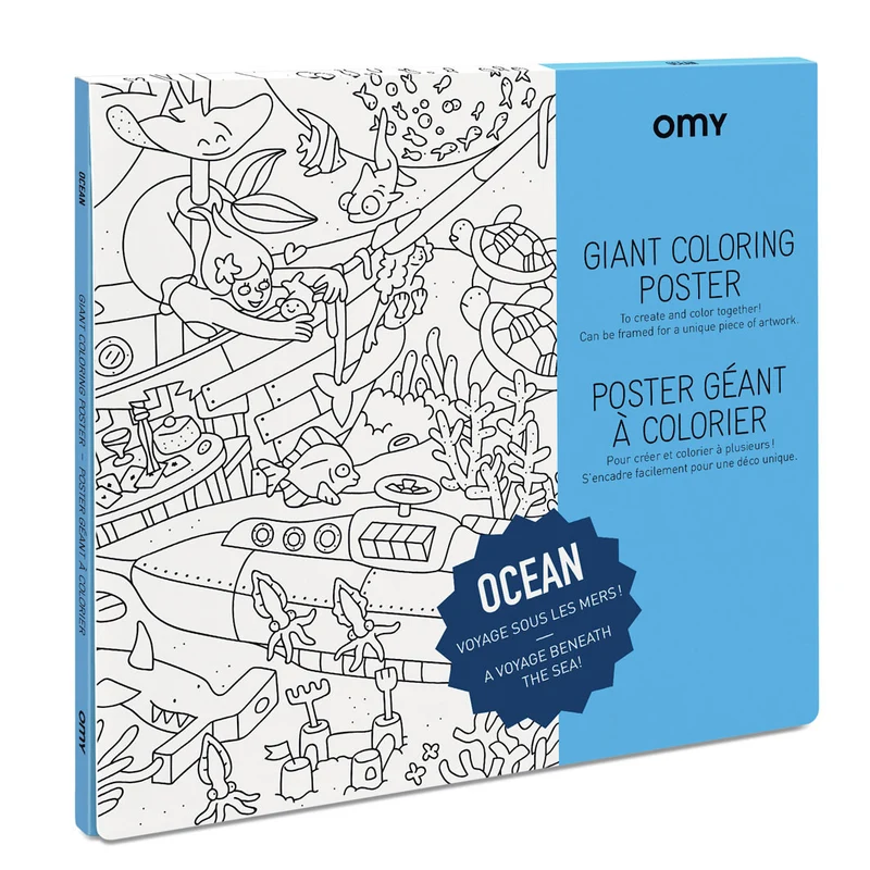 Omy stor affisch för färgläggning, Ocean