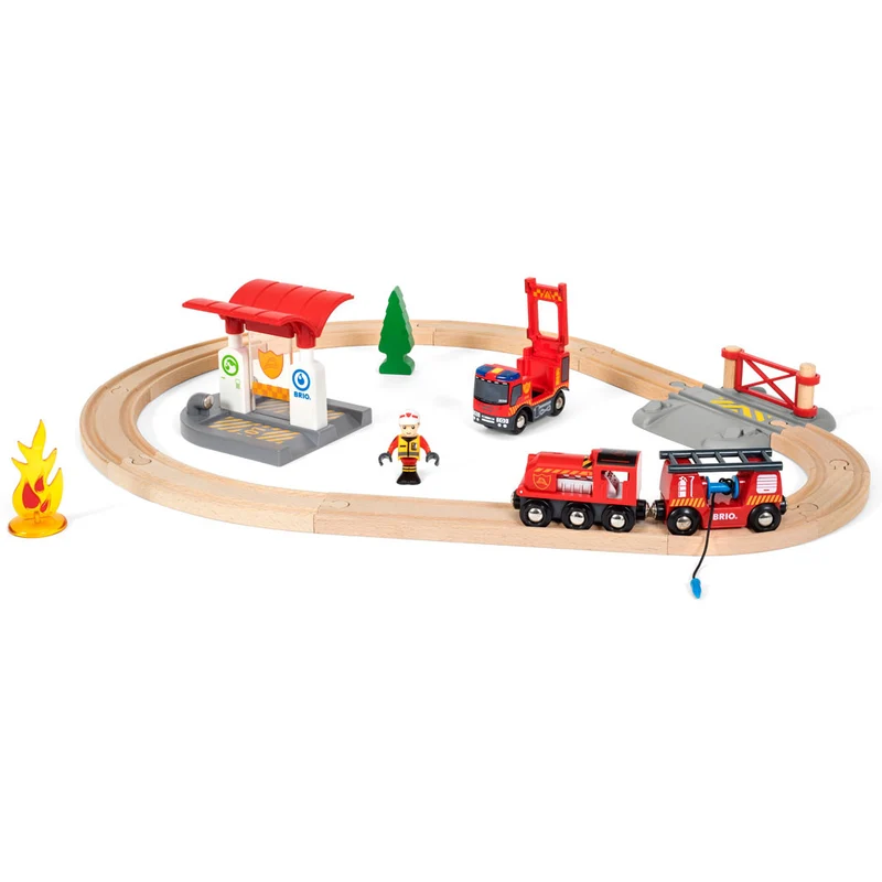 Brio Tågbana med brandmanstema