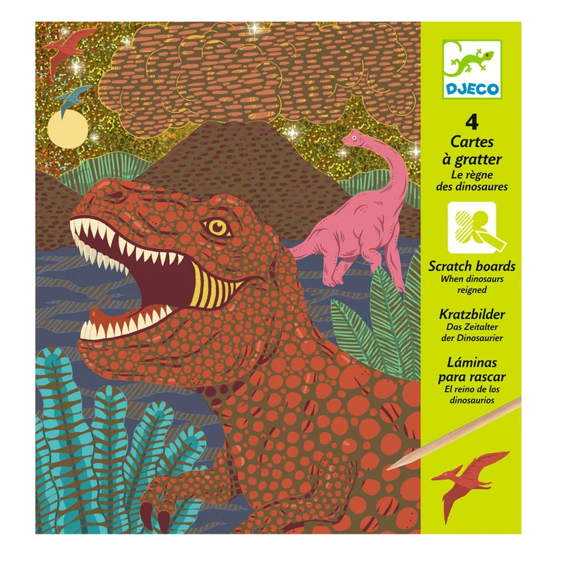 Djeco skrapkort, Dino