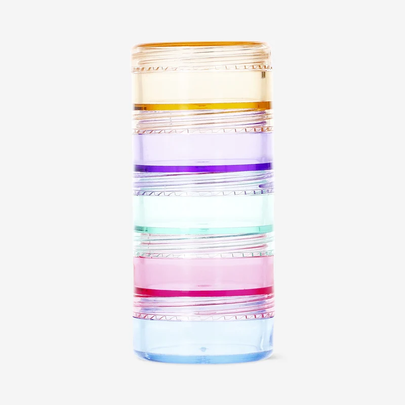 Stackable travel jars - 5 pcs