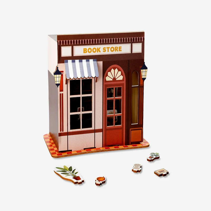 DIY wooden book store