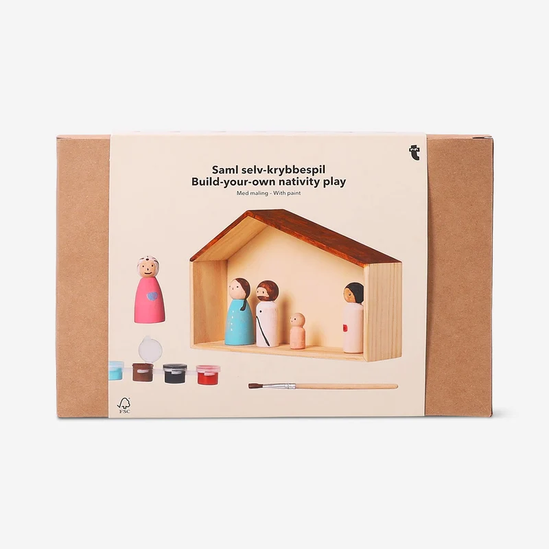DIY wooden nativity play