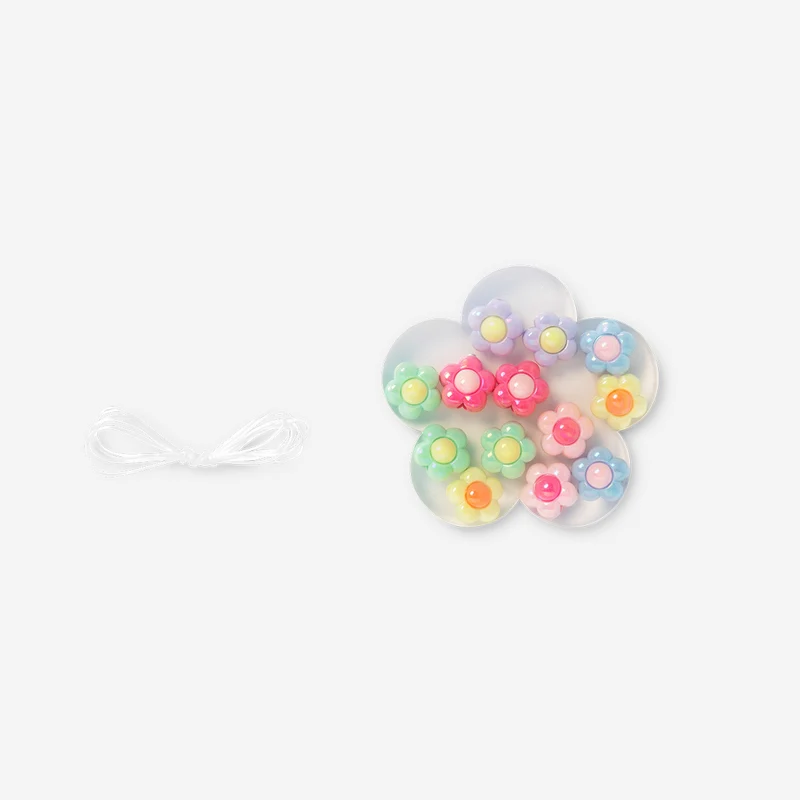 Pop and pick flower bead set