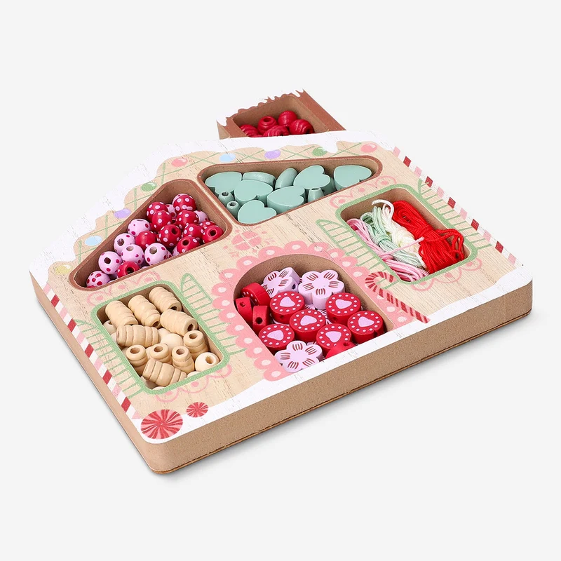 Bead set with string - Christmas house