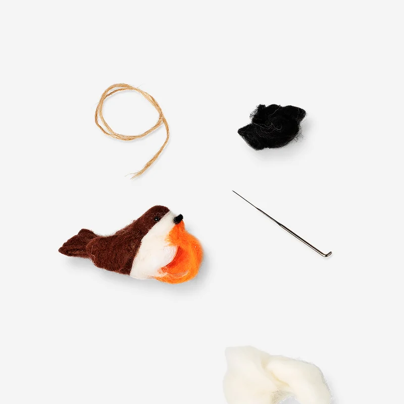DIY bird needle felting kit