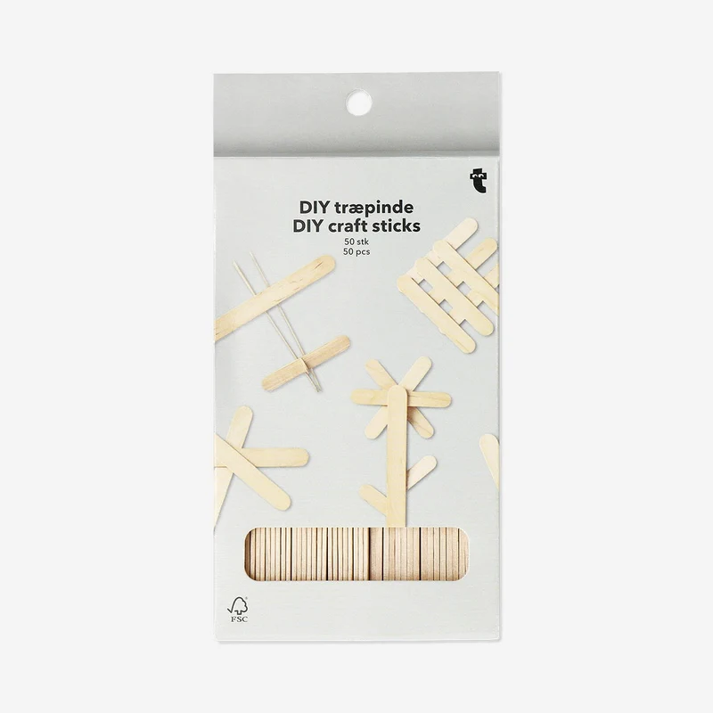 DIY wooden craft sticks - 50 pcs