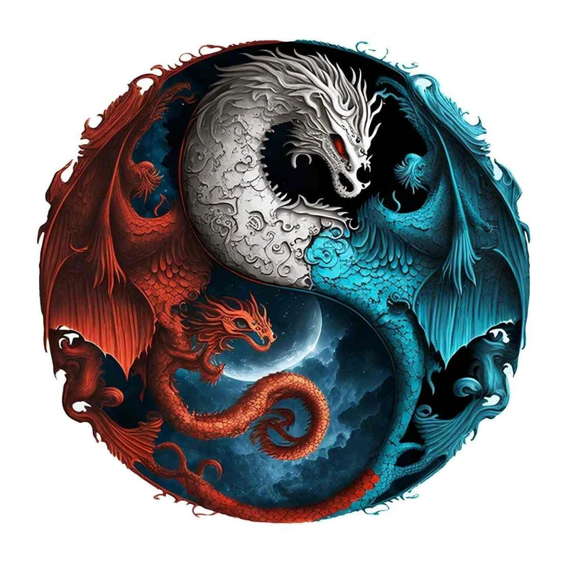 Draken Yin Yang - Pussel