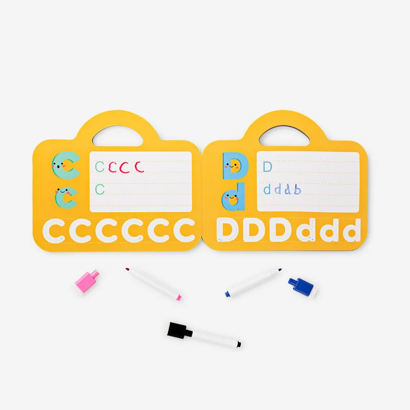 Reusable letter learning book