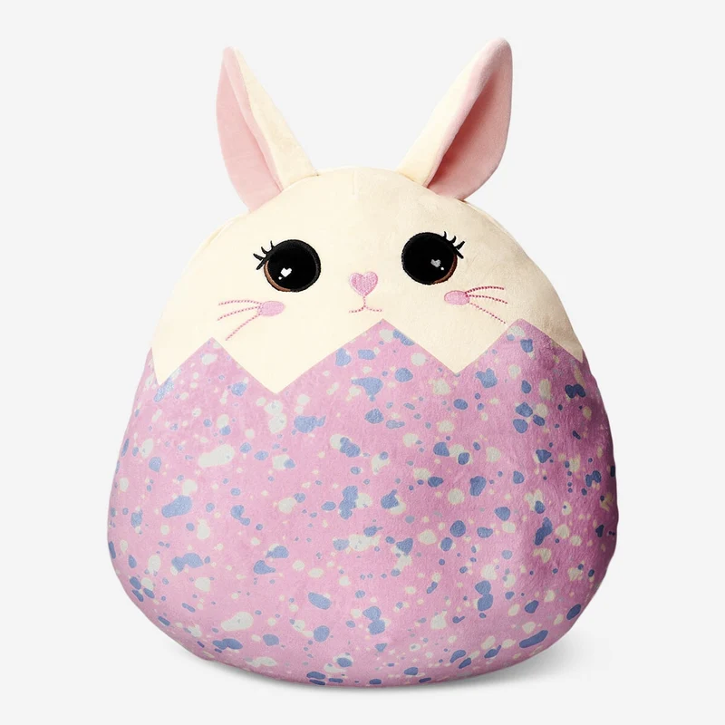 Plush bunny turns into an Easter egg