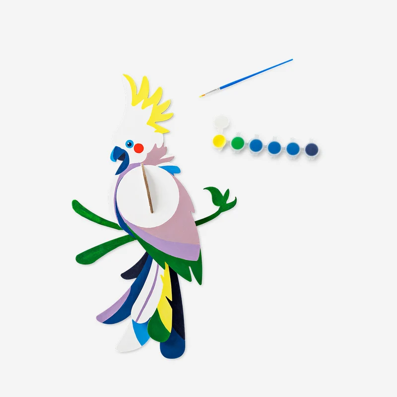 DIY tropical bird with paint