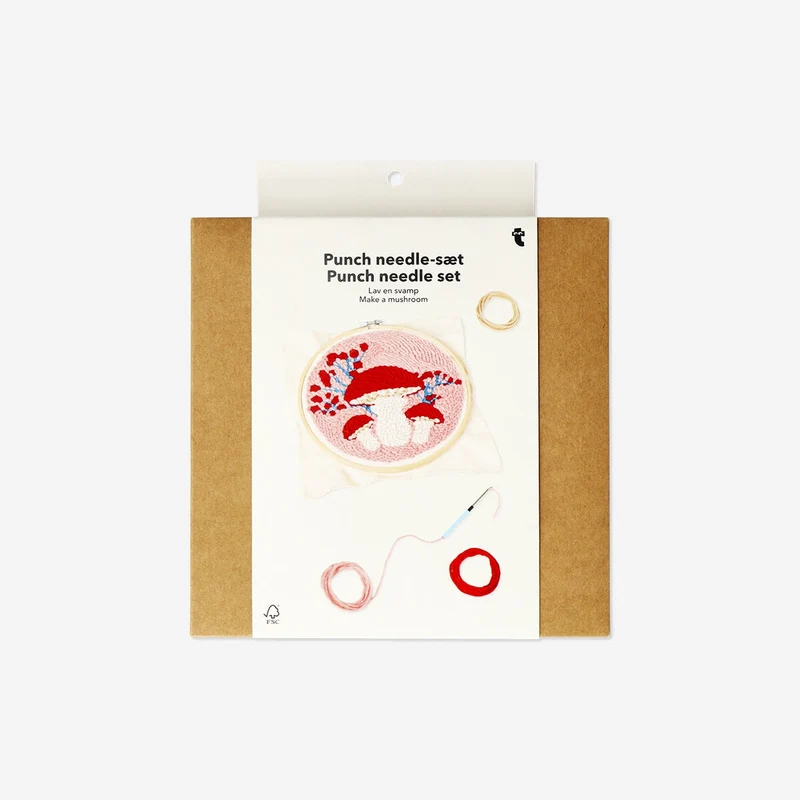 DIY mushroom punch needle set