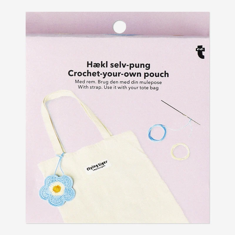 DIY crochet pouch for tote bag