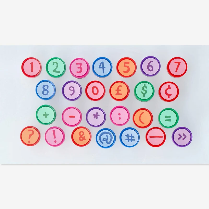 Stamps. Numbers and signs