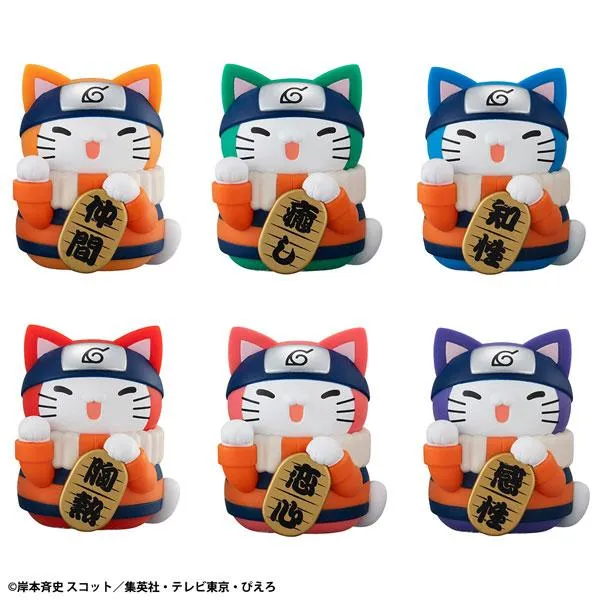 Mega Cat Project Naruto Shippuden Nyaruto Colorful Maneki Neko Fortune BOX 6st Megahouse