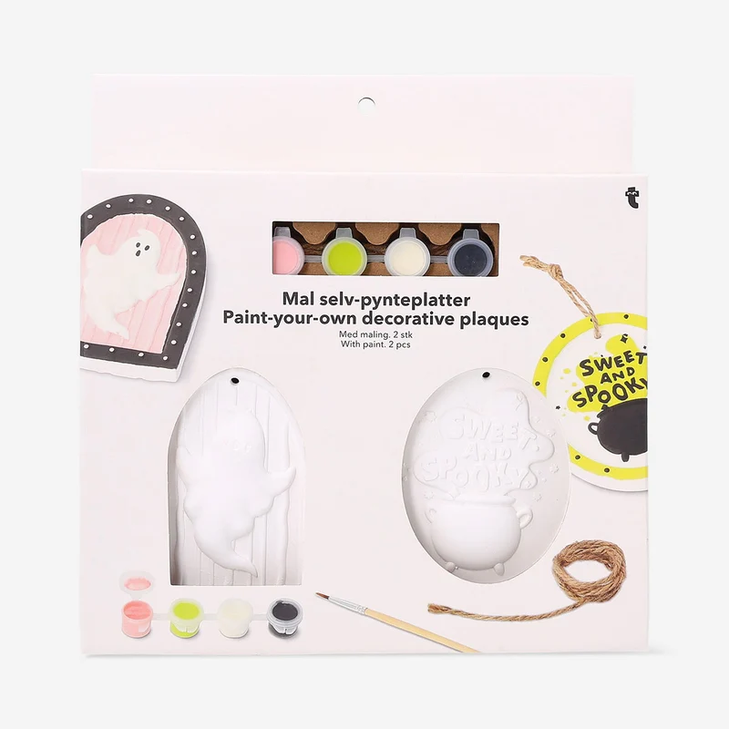 DIY ghost plaster plaques