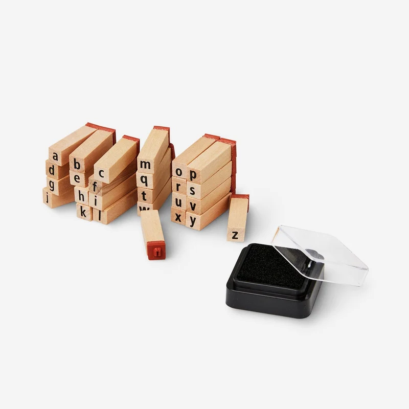 Letter Stamps with Ink Pad