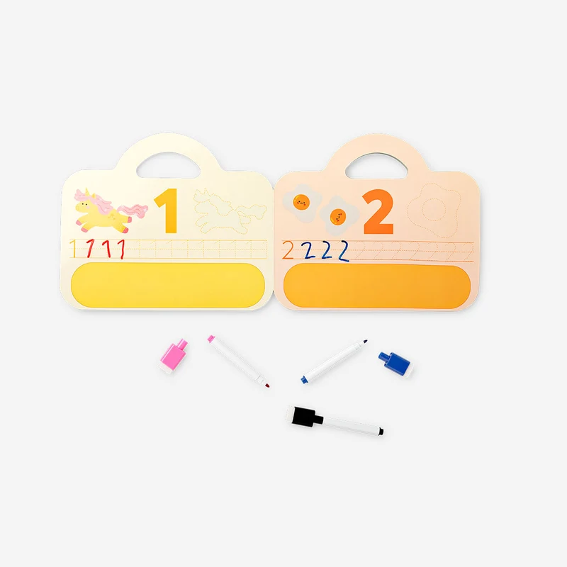 Reusable number learning book